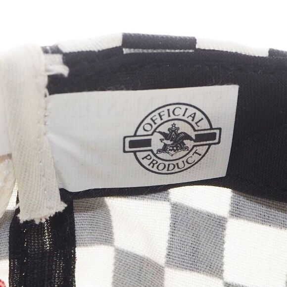 Budweiser Racing Vintage 90s NASCAR Checkerboard Snapback Hat OS - Picture 7 of 7